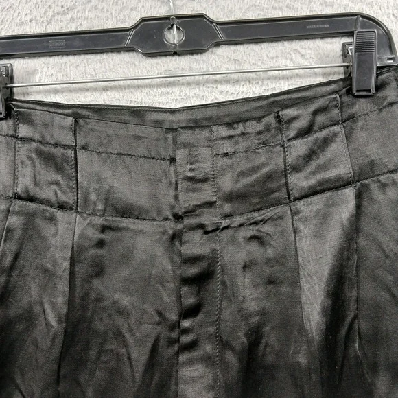 Banana Republic High-Rise Tapered Satin Cargo Pant Black Size 14 Cupro [PO] - Picture 6 of 10